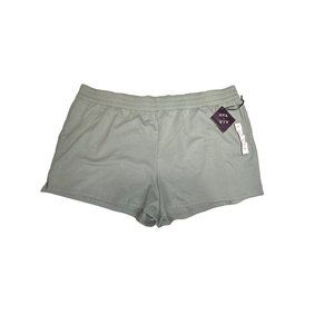 Ava Viv Shorts Womens 3X Plus Terry Elastic Waist Pull On Slash Pockets Cotton